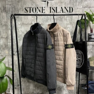 STONE ISLAND 스톤아일랜드 방풍 스웨이드 패딩