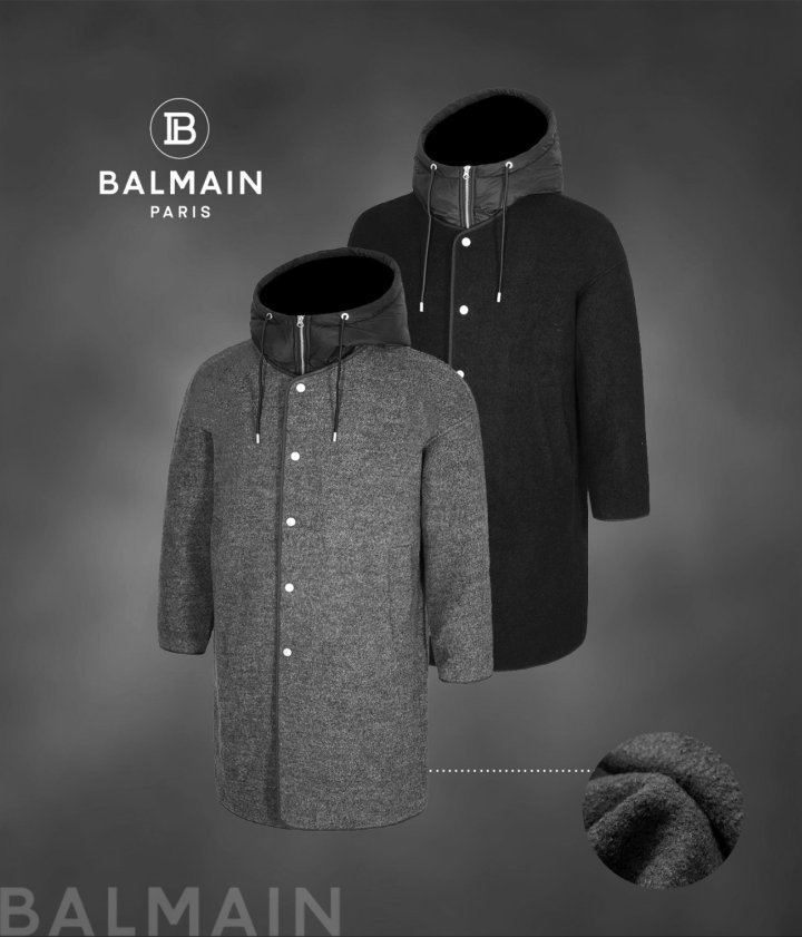 BALMAIN 발망 울 코트