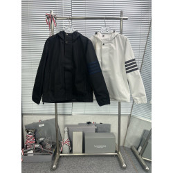 THOM BROWNE 톰브라운 사선완장 후드 파카