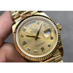 ROLEX 로렉스 데이데이트 샴폐인 옴브레 다이얼 옐로우 골드 금통 10P 36mm