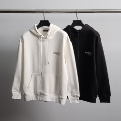 BALENCIAGA 발렌시아가 레드웨이브 코튼 후드티