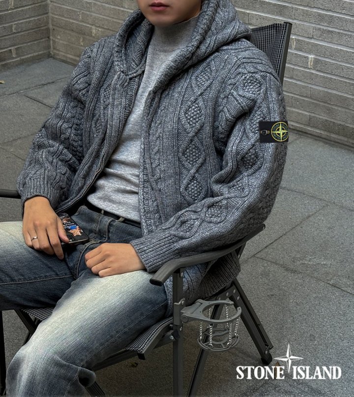 STONE ISLAND 스톤아일랜드 헤비 피셔맨 투웨이 집업