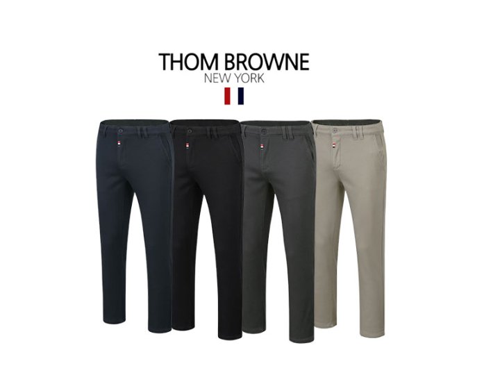 THOM BROWNE 톰브라운 포인트 본딩기모 면바지