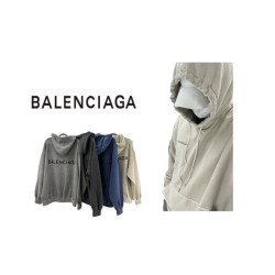 BALENCIAGA 발렌시아가 백로고 오버핏 피그먼트 기모 후드