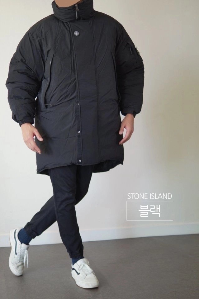 STONE ISLAND 스톤아일랜드 하프 코트 패딩