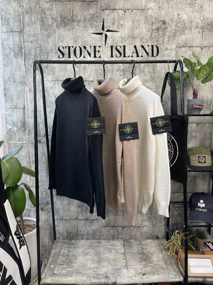 STONE ISLAND 스톤아일랜드 알엔 와펜 목폴라 니트