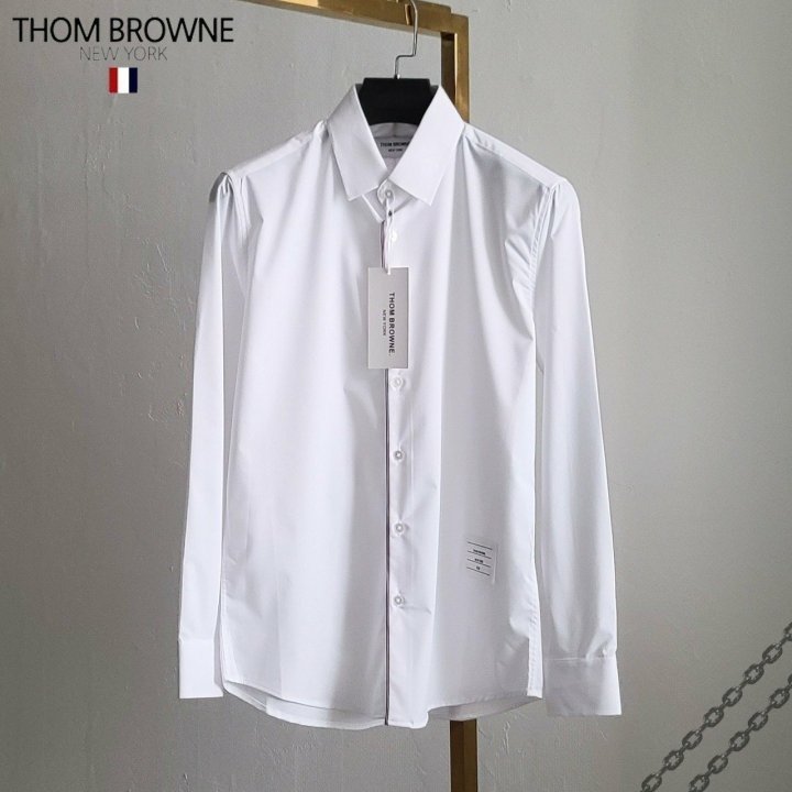 THOM BROWNE 톰브라운 스트라이프 백카라 삼선 셔츠