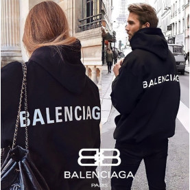 BALENCIAGA 발렌시아가 백 레터링 기모 후드티