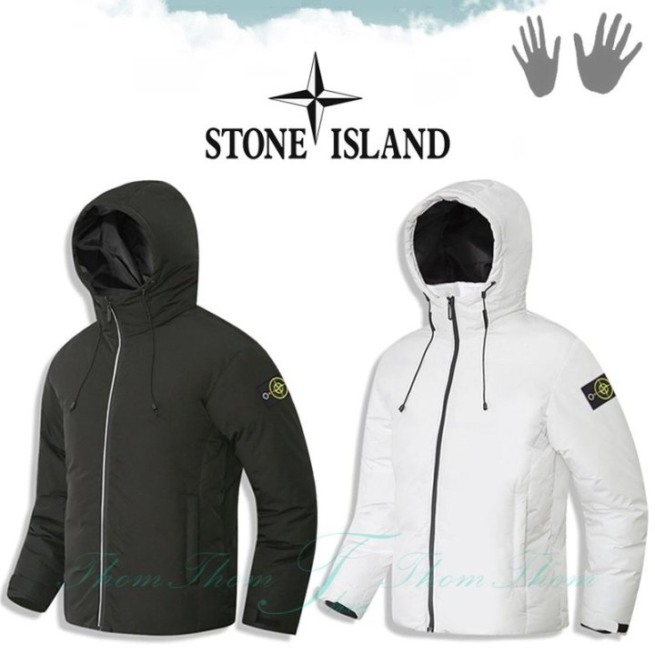 STONE ISLAND 스톤아일랜드 라이프 하프 후드 패딩 점퍼