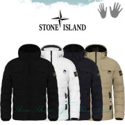 STONE ISLAND 스톤아일랜드 더블 포켓 후드 패딩 점퍼