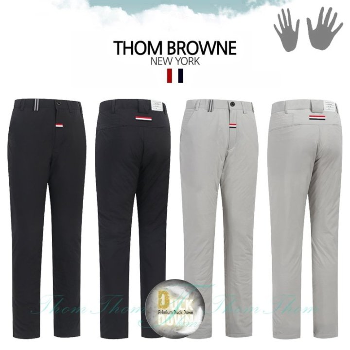 THOM BROWNE 톰브라운 슬림핏 덕다운 밴딩 패딩 팬츠