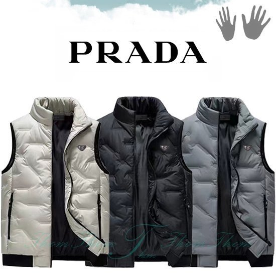 PRADA 프라다 루즈 고주파 패딩 베스트