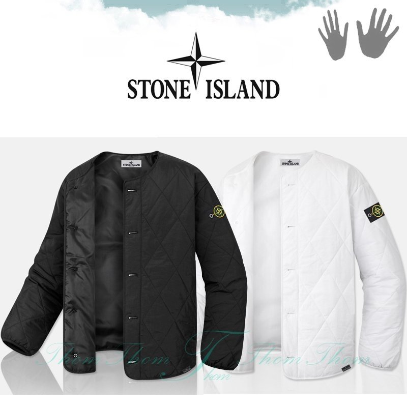 STONE ISLAND 스톤아일랜드 오버핏 퀄팅 다이아 경량 가디건