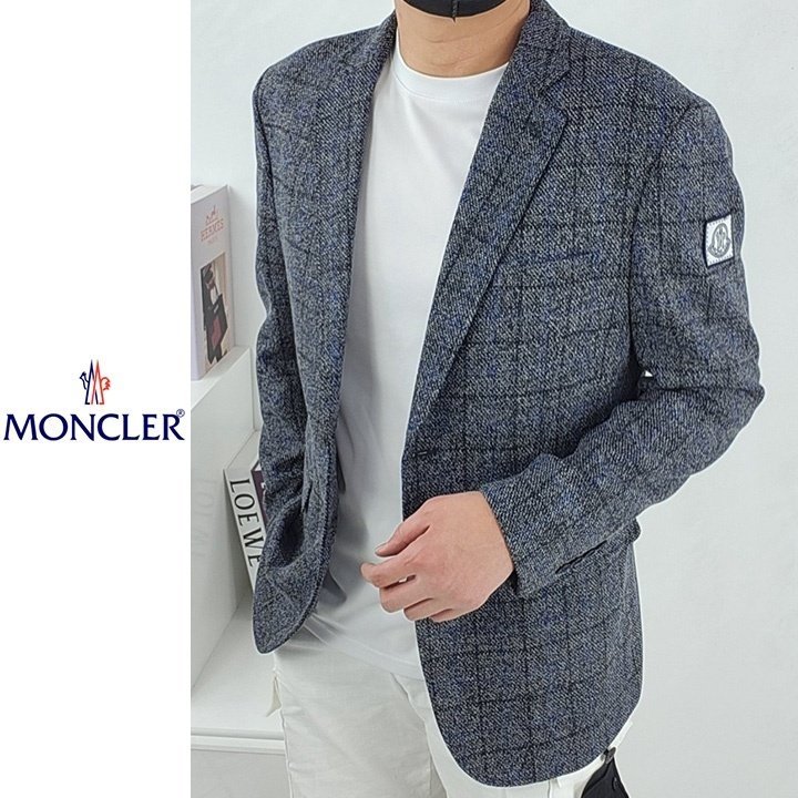 MONCLER 몽클레어 감마블루 울 버튼 블레이저