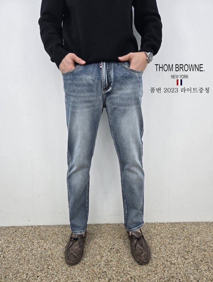 THOM BROWNE 톰브라운 슬림 청바지