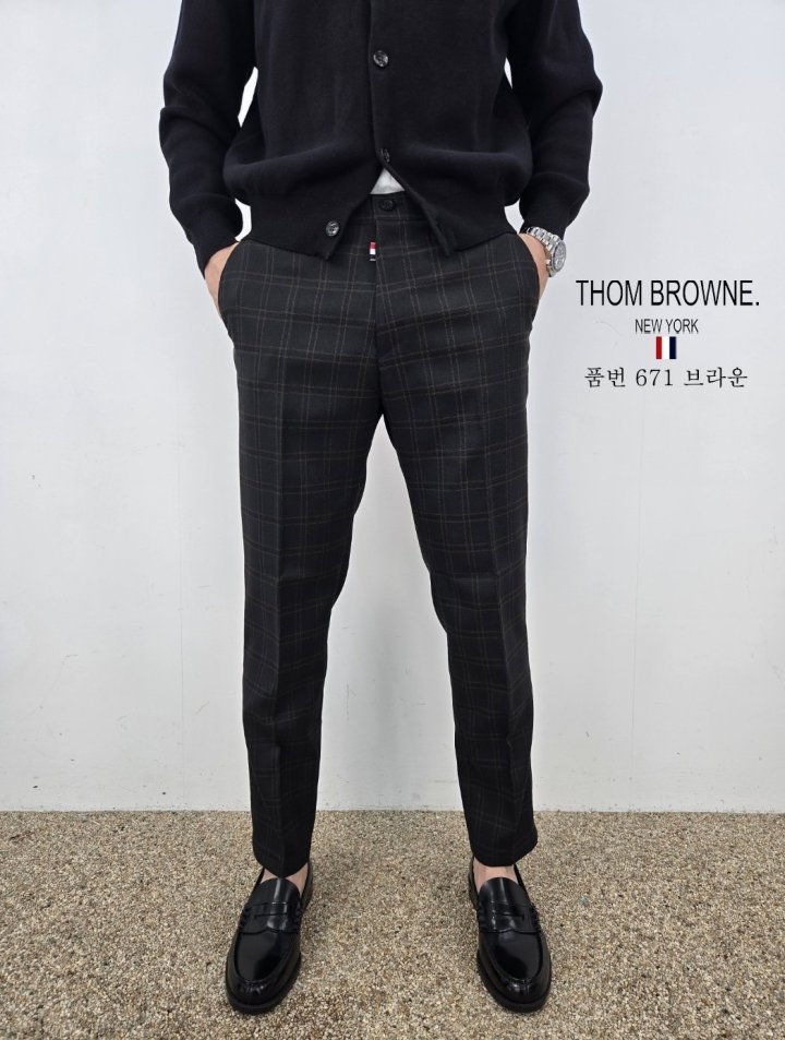 THOM BROWNE 톰브라운 체크 슬렉스