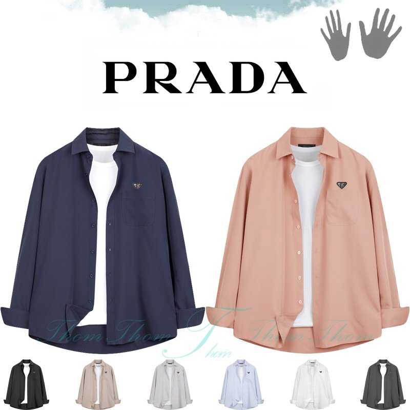 PRADA 프라다 오버핏 링클프리 셔츠