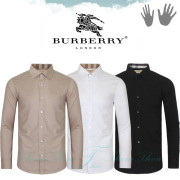 BURBERRY 버버리 자수 체크 셔츠