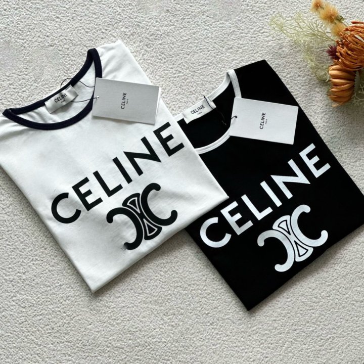  CELINE 셀린느 코튼 트리오페 반팔 티셔츠