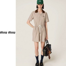 MIUMIU 미우미우 체크 미니드레스