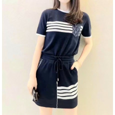 THOM BROWNE 톰브라운 캐릭 포켓 스커트 니트 투피스 세트 2COLOR