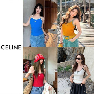●7월 판매 8위● CELINE 셀린느 라인 배색 니트나시 5COLOR