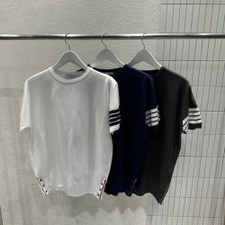 THOM BROWNE 톰브라운 사선완장 니트 반팔
