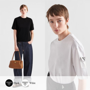 ●7월 판매 6위● PRADA 프라다 소매 포켓 저지 티셔츠