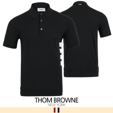 THOM BROWNE 톰브라운 사이드 4바 니트 카라티