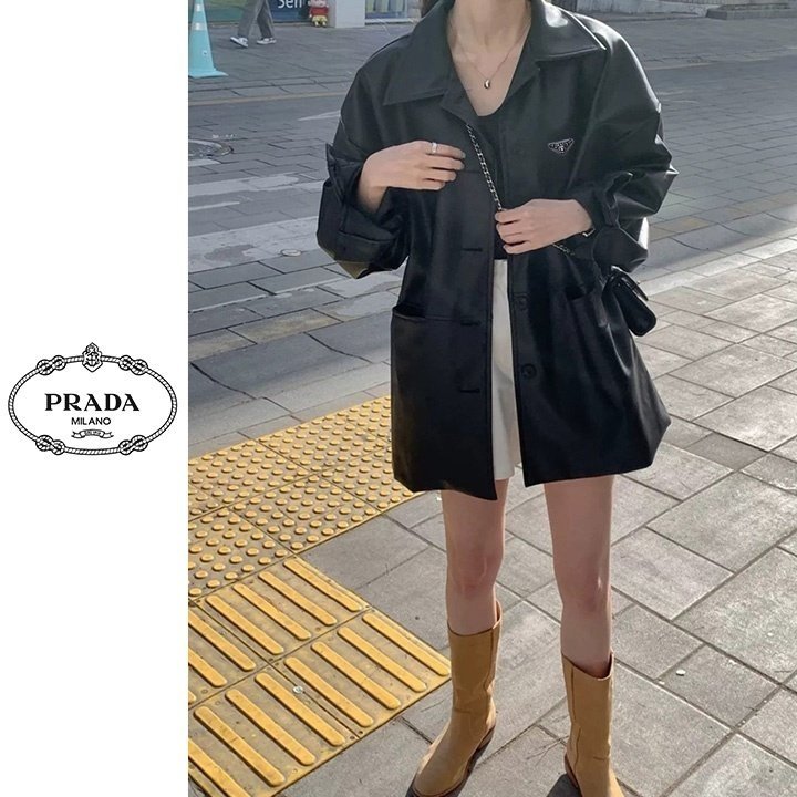 PRADA 프라다 피니시 레더자켓
