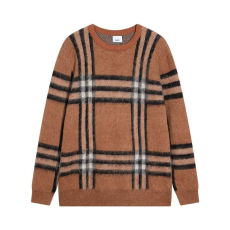 BURBERRY 버버리 체크 모헤어 울 블렌드 니트