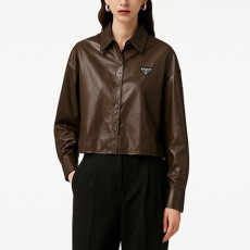 PRADA 프라다 레더 셔츠 자켓