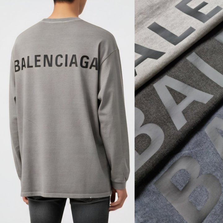 BALENCIAGA 발렌시아가 백로고 피그먼트 긴팔