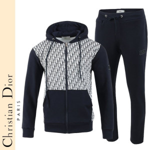 DIOR 디올 배색 전판 나염 후드집업 셋업