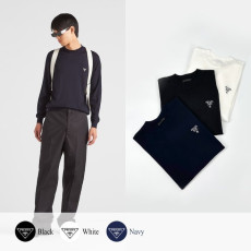  PRADA 프라다 밀라노 로고 니트