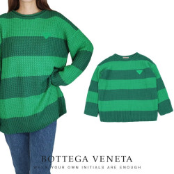 BOTTEGA VENETA 보테가베네타 트라이앵글 스트라이프 오버 니트
