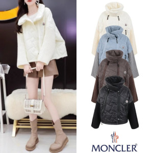 MONCLER 몽클레어 로고 투지퍼 하이넥 패딩 자켓