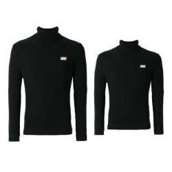 DOLCE&GABBANA 돌체앤가바나 골드 플레이트 골지 터틀넥 2COLOR