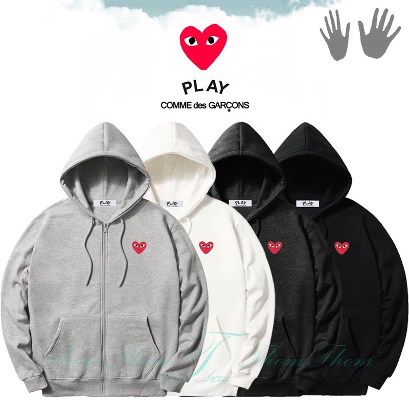 COMME DES GARCONS 꼼데가르송 시보리 기모 후드집업
