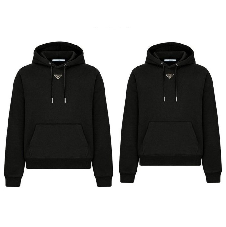 PRADA 프라다 트라이앵글 넥플레이트 후드티
