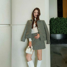 GUCCI 구찌 자카드 자켓 & 스커트 셋업