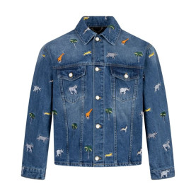 LOUIS VUITTON 루이비통 사파리 테마 자수 데님 자켓 　