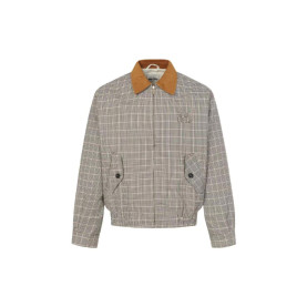 MIUMIU 미우미우 체크 패턴 블루종 자켓