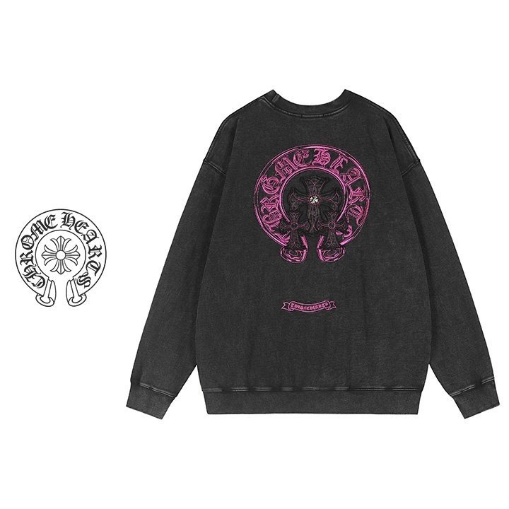 CHROME HEARTS 크롬하츠 컬러 스틸로고 피그먼트 맨투맨