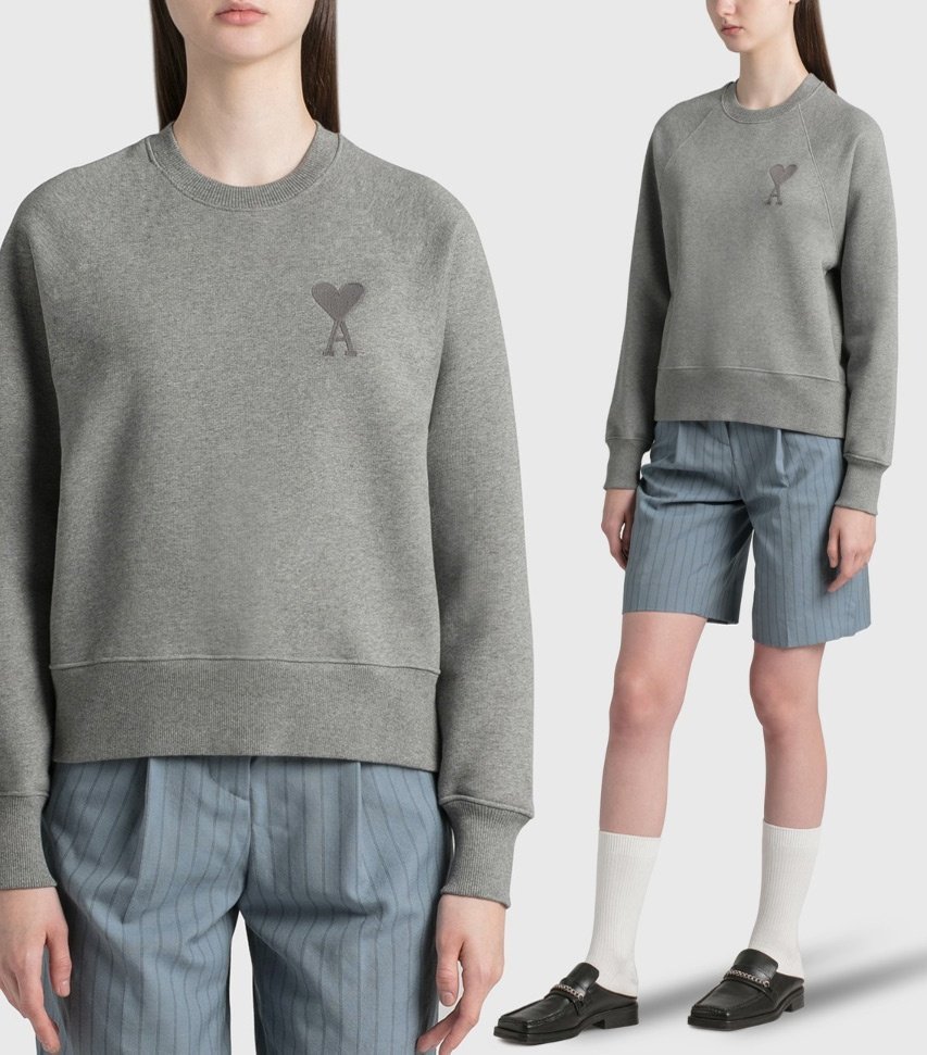 AMI 아미 체인 빅패치 맨투맨