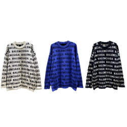 BALENCIAGA 발렌시아가 올오버 로고 니트