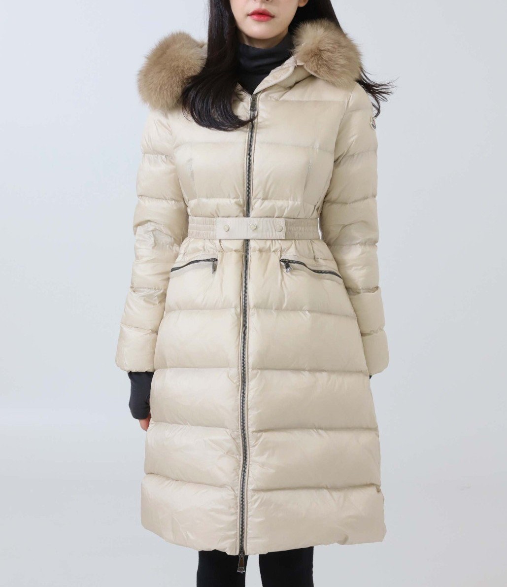 MONCLER 몽클레어 보에딕 후드 시어링 롱 다운재킷