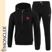 MONCLER 몽클레어 레드 로고 후드집업 셋업