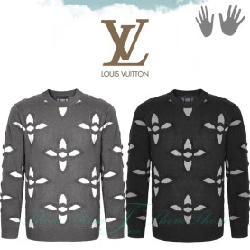 LOUIS VUITTON 루이비통 꽃 울 캐시 니트