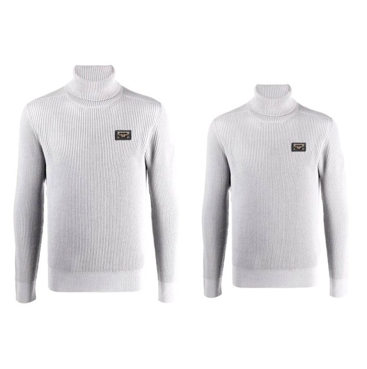 DOLCE&GABBANA 돌체앤가바나 골드 플레이트 골지 터틀넥 2COLOR